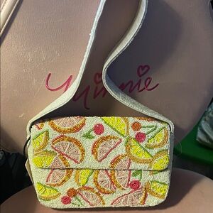 Sincerely Jules Colorful Beaded Citrus Pattern Women's Bag
